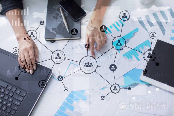 人的图标结构社会网络.人力资源管理.商务互联网与技术理念