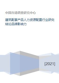 建筑配套产品人力资源配置行业研究结论品牌影响力